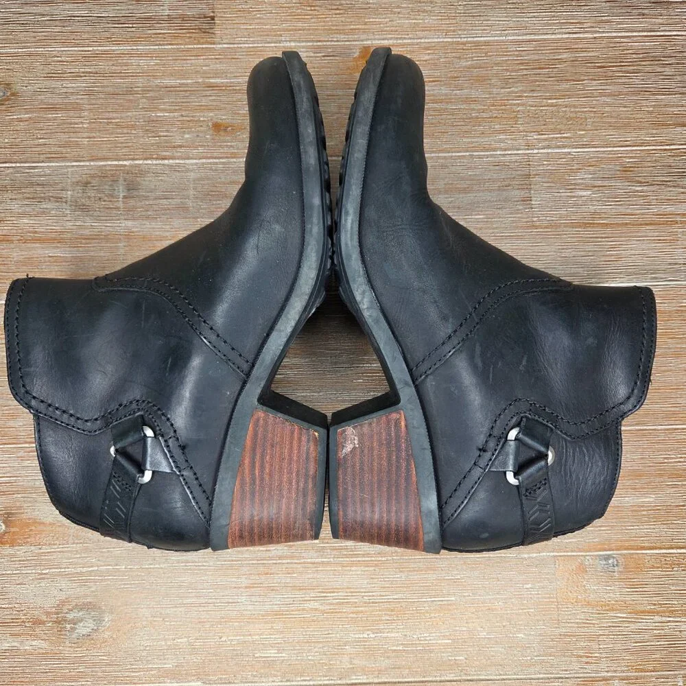Teva Women's Foxy Ankle Boots Booties Size 9 Black Zip Moto Minimalist